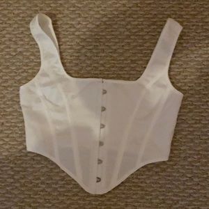 Prettylittlething White Corset Top